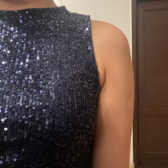 SOLD🚫/ Blue Sequin Jumpsuit - Picture 4 of 8